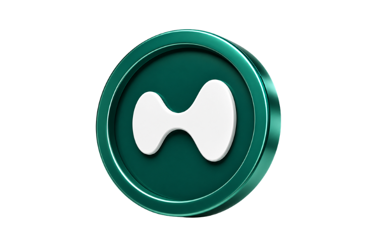 Glossy Hyperliquid Coin 3D
