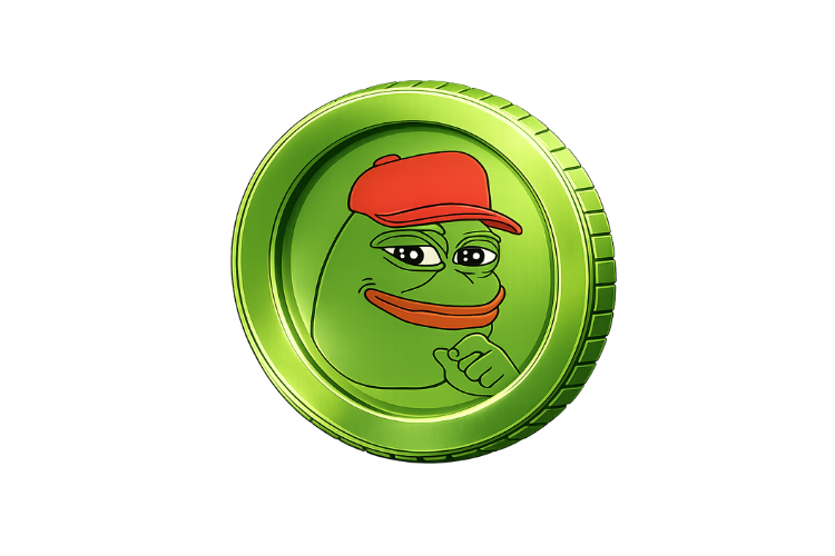 Pepe Mascot Coin 3D illustration