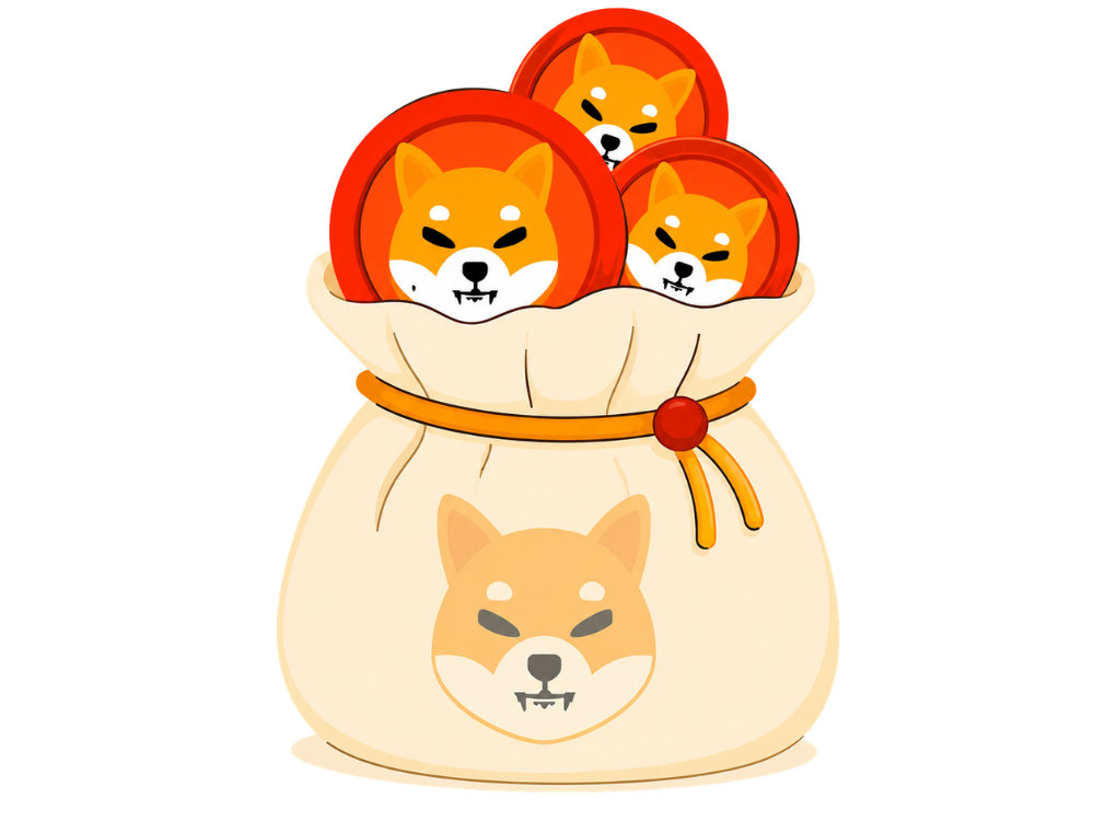 Shiba Inu Token Money Bag illustration