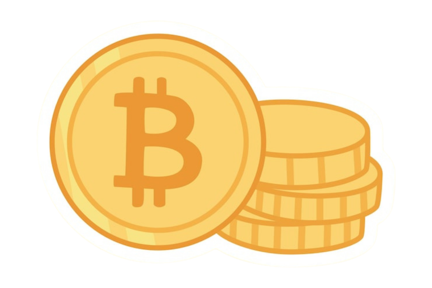Bitcoin Coin Stack Sticker illustration